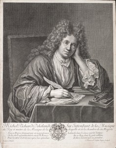 Michel Richard Delalande (1657-1726) grabado por Simon Thomassin (1655-1733) de Jean Baptiste Santerre